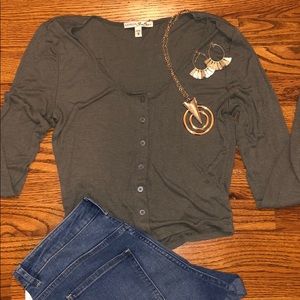 Army Green Long Sleeve Tee